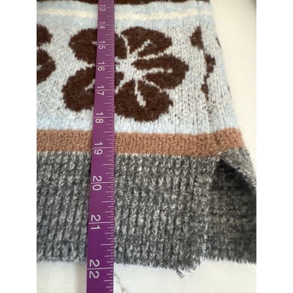 Faherty Topanga Hibiscus Floral Merino Blend Pullover Sweater - L - Picture 8 of 8